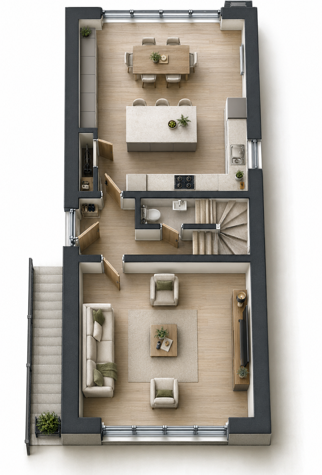 Ground floor · living spaces
